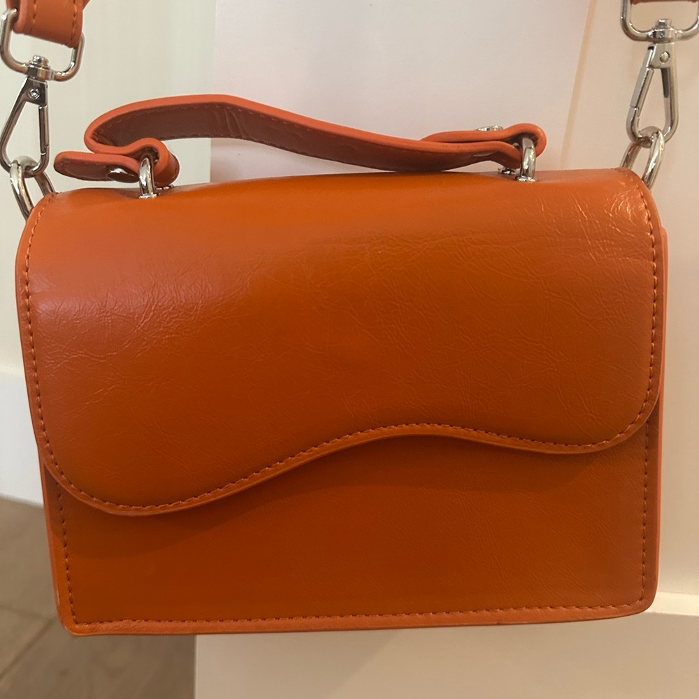 HVISK Crane Glossy Orange Shoulder Bag